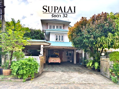 บ้านแฝด รัชดาภิเษก 36 : ขาย บ้านแฝด ศุภาลัย วิลล์ รัชดา32 หน้ากว้าง 10 เมตร มีห้องนอนชั้นล่าง มีห้องแม่บ้าน จอดรถ 4 คัน มี EV Charge 4 ห้องนอน 6 ห้องน้ำ 51.5 ตร.ว. ติดป้อมยาม
