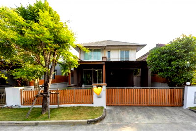 บ้านเดี่ยวให้เช่า : ให้เช่าบ้านเดี่ยว Baranee Residence village คลองสาม คลองหลวง ปทุมธานี บ้านหลังใหญ่ 4 ห้องนอน มีห้องนอนชั้นล่าง  
