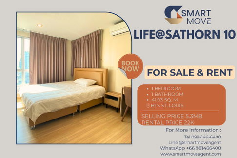 🔥 สำหรับขาย- เช่า !! ชั้นสูง 17++, ทำเลดี !! 🔥 Code C20221200672....Life@Sathorn 10, 1 ห้องนอน, 1 ห้องน้ำ, แต่งครบ, พร้อมเข้าอยู่, ราคาพิเศษ!!📣📣