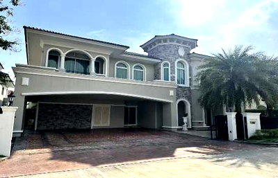 บ้านเดี่ยวให้เช่า : ให้ เช่า บ้านหรูระดับ Super Luxury Two Grand Monaco Bangna-Wongwaen 123 ตรว. 424 ตรม. 5 นอน 6 น้ำ