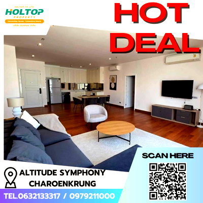 คอนโดให้เช่า : #E079 🎉050369 ให้เช่าคอนโด Altitude Symphony Charoenkrung