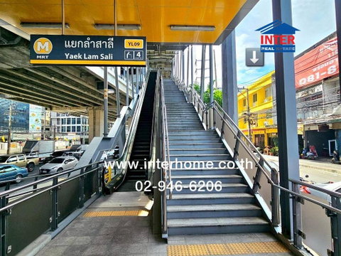 ให้เช่าอาคารพาณิชย์ 3 คูหา พร้อมที่จอดรถ ติดรถไฟฟ้าสายสีเหลือง สถานีแยกลำสาลี