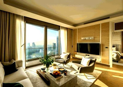 Condos for rent : LTHC14595 – Condo for Rent | Mandarin Oriental Bangkok | 128.05 sqm | 2 Beds 3 Baths | Near BTS Saphan Taksin | 250K/Month