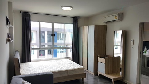 Condo for sale, D Condo Campus Resort Bangna, STUDIO , 8th floor, Building A, near ABAC Bangna.