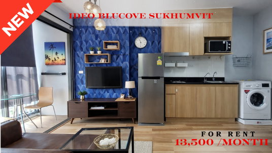 รูปภาพ 🍀🍀 Fully Furnished 💝 For Rent 📍 Ideo Blucove Sukhumvit 🚆 Near Udom Suk BTS Station  (Line: @rent2022) ✨ Ready to move in  🔖 PC: A04148