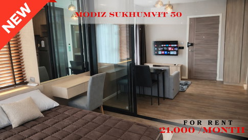 🍀🍀 Fully furnished💝 ให้เช่า📌 โมดิซ สุขุมวิท 50(Line: @rent2022) BTS อ่อนนุช พร้อมเข้าอยู่ ราคาดี!!🔖A10839