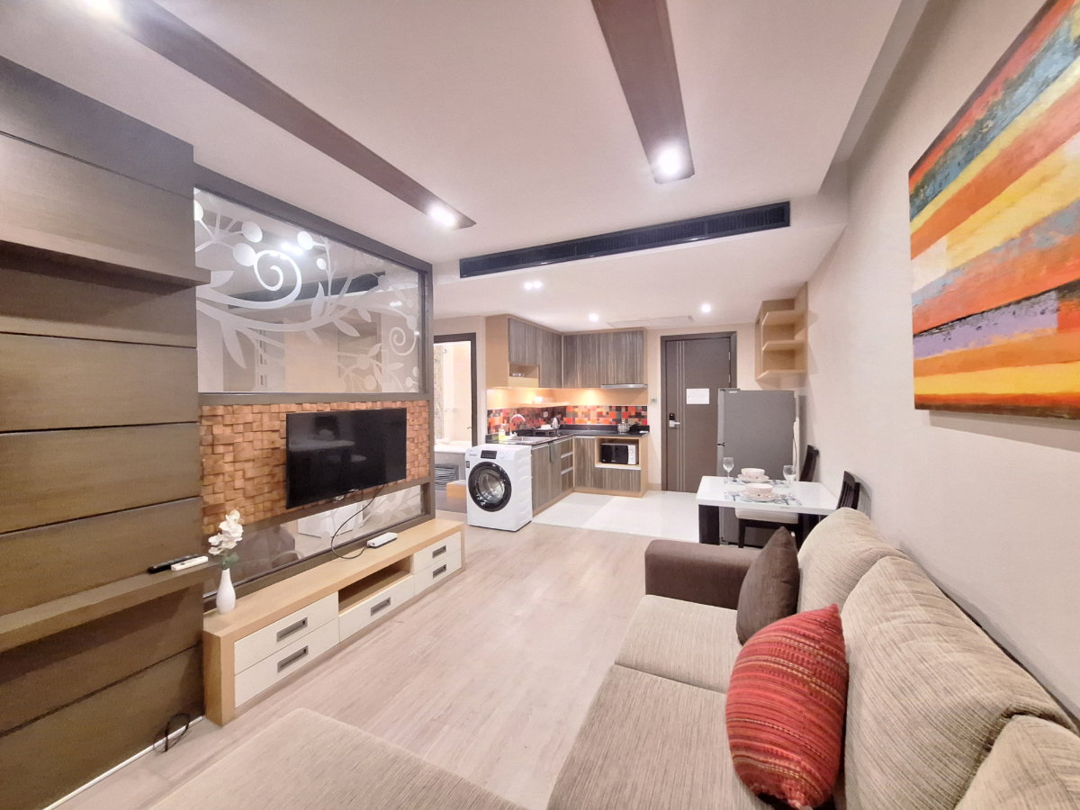 รูป ให้เช่า ห้องหรูโมเดิรน์  1 ห้องนอน 46 ตรม. พร้อมเครื่องซักผ้า  10,500 ใกล้ Ikea - รูปที่ 5/32