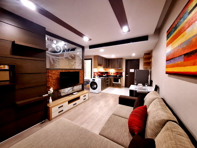 Condos for rent :  For rent Luxurious  Modern 1 bedroom unit  46 Sqm.  With washing machine at 10,500 B near Ikea