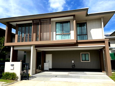 บ้านเดี่ยวให้เช่า : ND0274  ให้เช่า หมู่บ้านบุราสิริ กรุงเทพกรีฑา จอดรถได้ 3 คัน ใกล้ รร.นานาชาติไบรท์ตัน และเวลลิงตัน