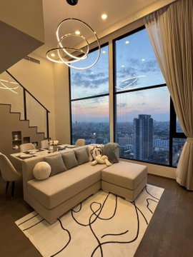 For Rent Condo PARK ORIGIN RATCHATHEWI Building 1, Floor 31,Duplex 2 bed room, Room size 64 sqm