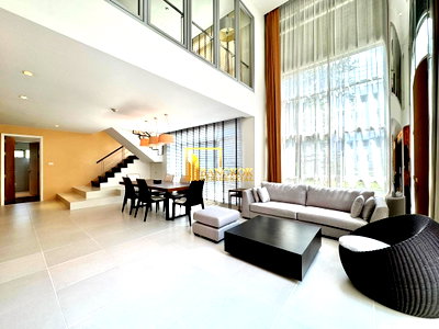 Apartment building for rent Sukumvit 49 : Elegant 3 Bed Duplex Apartment in Thonglor Area - BR0690AP