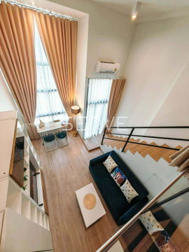 🔥28K- ห้องดูเพล็กซ์ 1 นอน แต่งหรู วิวโล่ง เฟอร์จัดเต็ม พร้อมอยู่ คอนโดทำเลดีมาก ใกล้ MRT พระราม 9 @ IDEO Rama 9 - Asoke