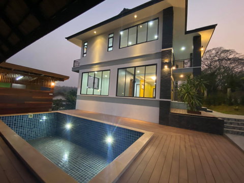 ขายบ้านพูลวิลล่า 4 ห้องนอน 3 ห้องน้ำ บนที่ดิน 190 ใกล้โรงเรียนนาชาติเปรม แม่ริม เชียงใหม่ (H384) T.0946511456