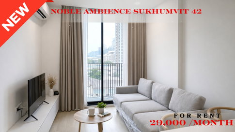 🍀🍀 Fully furnished💝 ให้เช่า📌 โนเบิล แอมเบียนส์ สุขุมวิท 42(Line: @rent2022) BTS เอกมัย พร้อมเข้าอยู่ 🔖A01715