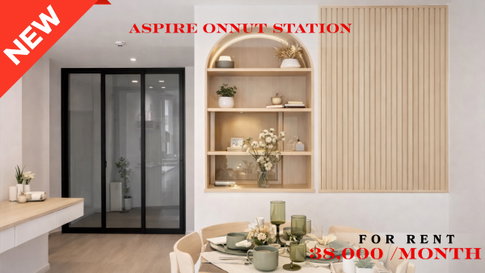 🍀🍀🍀 Exclusive Unit for Rent 🔥 📌 Aspire Onnut Station 🌸 (Line: @rent2022) Beautiful room, ready to move in ✨ Property Code: A10535