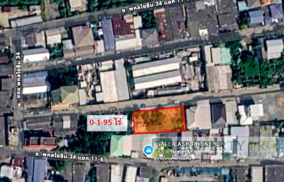 Land for sale Sripatum University : Land for Sale Phaholyothin 34, 1 Ngan 95 Sqw Near BTS Sena Nikhom, Kasetsart University,  Kaset Nawamin, Lat Pla Khao, Lat Phrao Wang Hin : MF26S-002