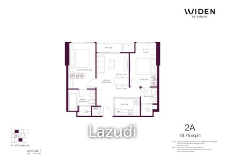 2 Bed 2 Bath 63.75 SQ.M. Widen By Sansiri