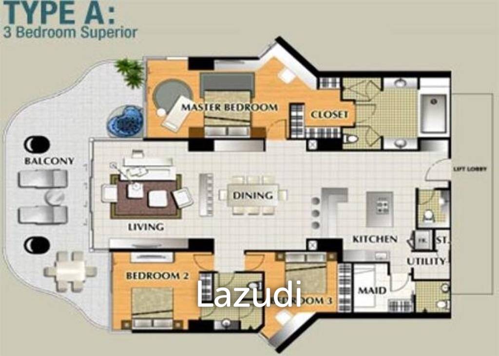 picture Large Beach Front Pattaya Condo for Sale - 13/15