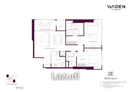 2 Bed 2 Bath 88.5 SQ.M. Widen By Sansiri
