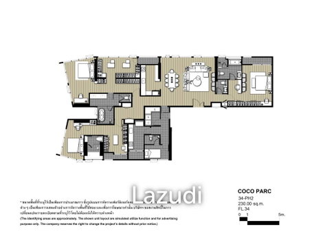 Penthouse 3 Beds 256.37 SQ.M Condo at Coco Parc