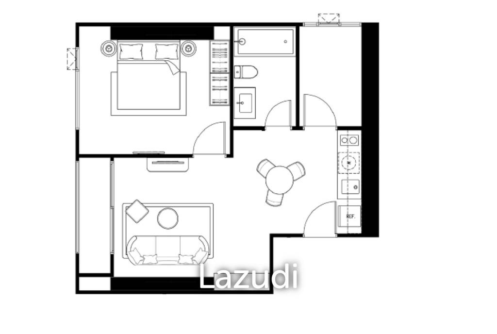 รูป 1 ห้องนอน 1 ห้องน้ำ 55.70 ตร.ม. เทตต์ พัทยา - รูปที่ 4/4