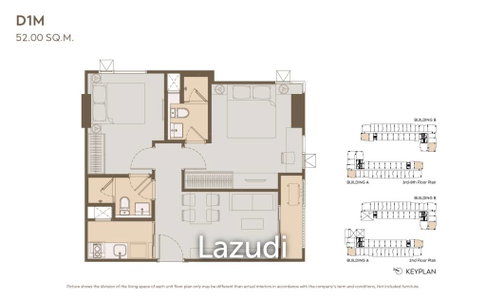2 Bedrooms 52 SQ.M Life Sathorn-Narathiwas 22