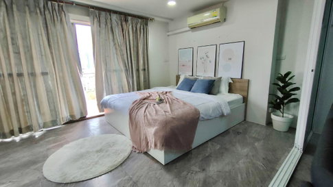 P-46569 ห้องกว้าง 64 ตร.ม.! สายลมคอนโดเทล (1 นอน) เดินเพียง 300 ม. ถึง BTS สำโรง [12,000] | จ.สมุทรปราการ | Line Id @easythaihome | 085-592-2897