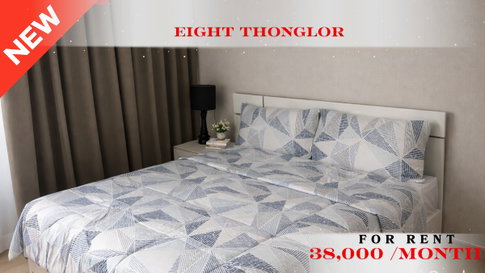 🍀🍀 Fully Furnished 💝 For Rent📌Eight Thonglor Residence 🚆 Near BTS Thong Lo (Line: @rent2022 )✨ Ready to move in ✨ Property Code: A10961