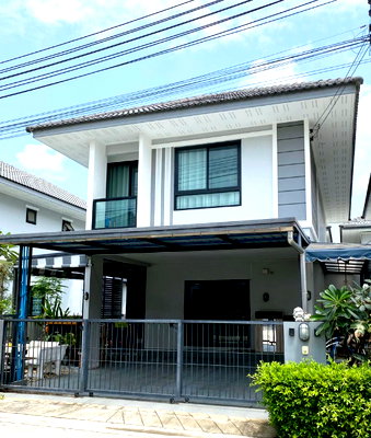 บ้านแฝด ไปรษณีย์ศรีราชา : ขายบ้านแฝด หมู่บ้านมณีรินทร์ไพรเวซี่ หนองขาม ศรีราชา ทำเลดี