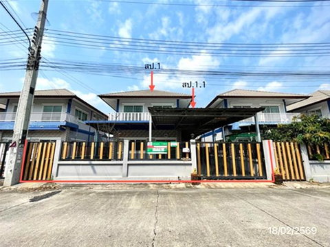 บ้านเดี่ยว 51 ตร.วา จุกกะเฌอแลนด์แอนด์เฮ้าส์ โครงการ 7 ศรีราชา ชลบุรี 3.5M