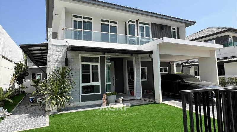 บ้านเดี่ยวให้เช่า : เช่า บ้านเดี่ยวหรู มัณฑนา 2 บางนา กม.7 – หลังมุม Premium Zone พร้อมเข้าอยู่