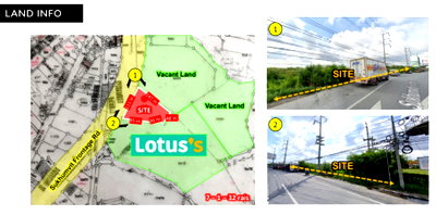 Land for sale Chonburi : 🔥 Huge investment opportunity! Prime land for sale, next to Lotus's Go Fresh, Amata Nakorn (Chonburi) 🔥