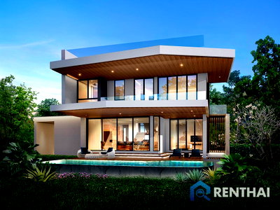 Houses for sale : Luxury 3-bed Villa in Vip Galaxy, Phuket, Pool & Garden, Half-furnished