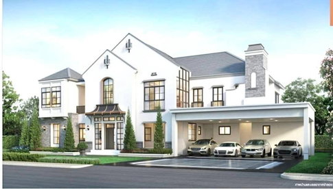 LTHC7245 – House at KRUNGTHEP KREE THA FOR RENT 5 beds 7 baths Size 608 Sq.M. Near ARL Ban Thap Chang Station ONLY 600k/month