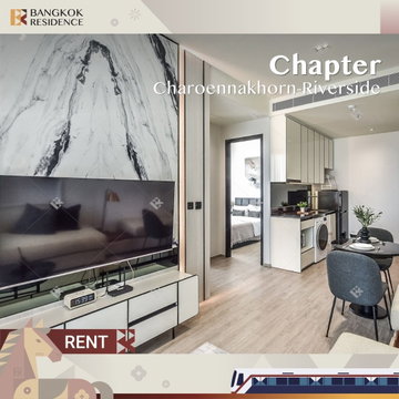 Condo for Rent 🌃 Chapter Charoennakhorn-Riverside 🌊 2 Br, 49 sqm, stunning river view