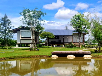 บ้านเดี่ยว นนทบุรี : ขายบ้านสำเร็จรูป บ้านโมดูลาร์  1 ห้องนอน 2ห้องน้ำ ระเบียง  รับสร้างทั่วประเทศ