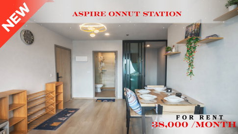 🍀🍀 Prime Condo Location 🚆 📌 For Rent: Aspire On Nut Station 🚆 Near BTS On Nut ✨ Ready to move in ✨ PC: A10007 📲 Contact us: Line: @rent2022