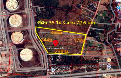 ที่ดิน BTS ทองหล่อ : ขาย ที่ดิน มาบตาพุด ติดถนนสุขุมวิท 38 จ.ระยอง 35 ไร่ 3 งาน 72.6 ตรว ..