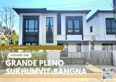 บ้านเดี่ยวให้เช่า : บ้านเดี่ยวให้เช่า 🔥 Grande Pleno Sukhumvit-Bangna 🔥 4 ห้องนอน 4 ห้องน้ำ เฟอร์นิเจอร์ และ เครื่องใช้ไฟฟ้าครบ 