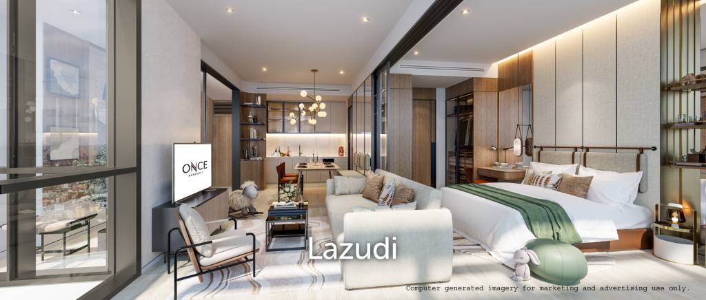 รูป 1 Bedroom 1 Bathroom 53.87 SQ.M Once Wongamat - รูปที่ 1/6