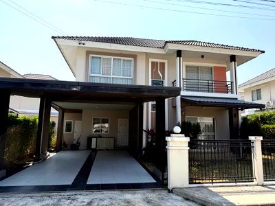 Houses for rent San Sai Chiang Mai : Two-story detached house for rent, 3 bedrooms, 3 bathrooms, Kanjanakanok Ville 16, San Sai, Mae Jo.