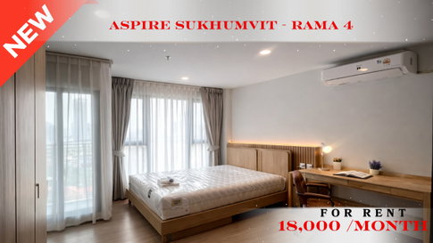 🍀🍀🍀 BEST DEAL 🔥 📌 For Rent: Aspire Sukhumvit Rama 4 🚆 Near BTS Phra Khanong ✨ Ready to move in ✨  PC: A10688 📲 Line: @rent2022