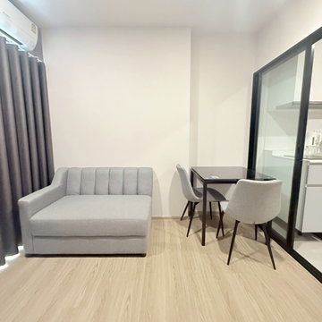 Escent Korat 2 ชั้น: 18 วิวเมือง พื้นที่: 28 ตร.ม. จำนวน 1 ห้องนอน 1 ห้องรับแขก 1 ห้องน้ำ