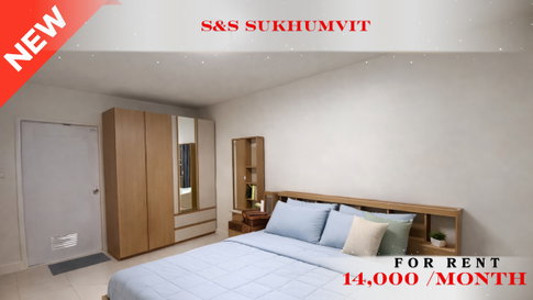 🍀🍀🍀 Prime Condo Location 🚆 For Rent 📌 S&S Sukhumvit Condominium 🚆 Near BTS Punnawithi (Line: @rent2022) ✨ Ready to move in 🆔 PC: A11062