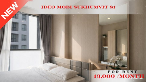 🍀🍀🍀 Fully Furnished 💝 For Rent 📌 Ideo Mobi Sukhumvit 81 Condominium 🚆 Near BTS On Nut (Line: @rent2022) ✨ Ready to move in 🆔 PC: A02541