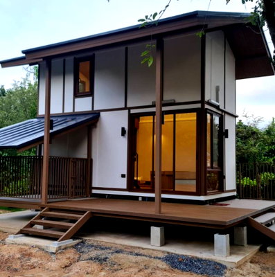 บ้านเดี่ยว เมืองนครนายก นครนายก : ขายบ้านสำเร็จรูป บ้านโมดูลาร์ สไตล์ loft 1 ห้องนอน 1ห้องน้ำ ระเบียง และมีบ้านสำหรับสัตว์เลี้ยง รับสร้างทั่วประเทศ
