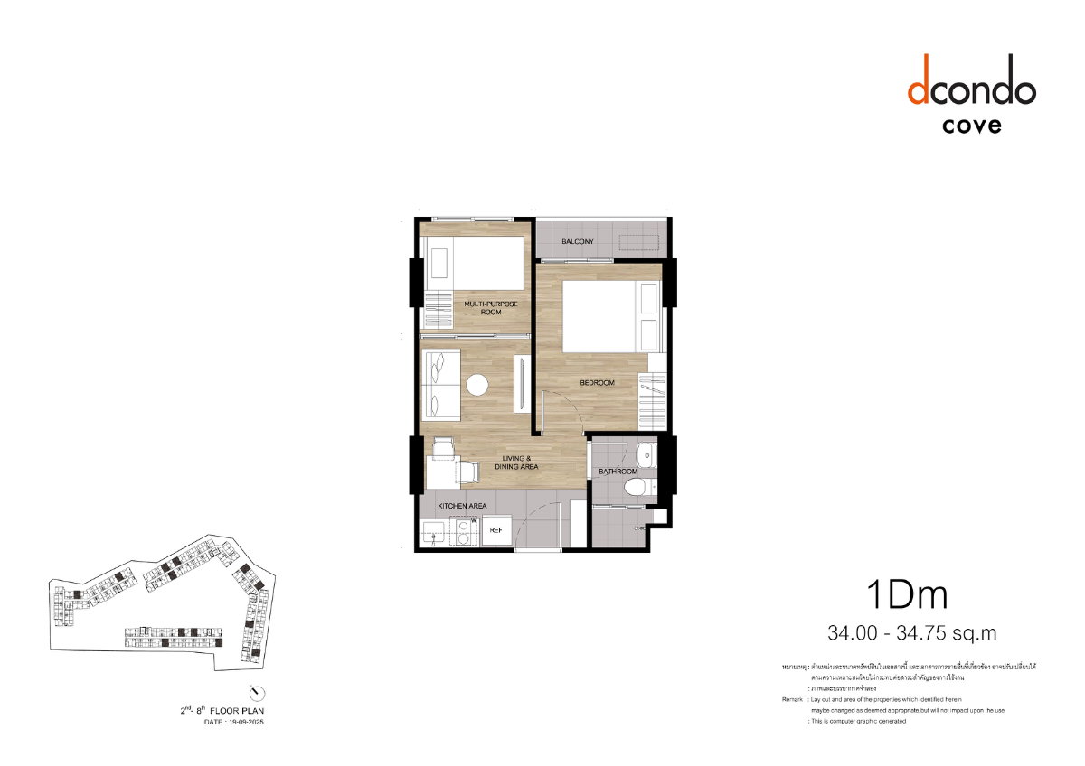 picture Dcondo Cove Foreigner Freehold - 1Bedplus 34sqm - 2/15