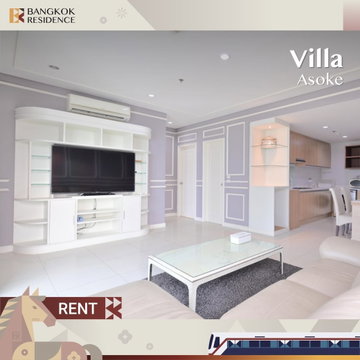  Condo for Rent 🌃 Villa Asoke near MRT Phetchaburi, 2BR 86sqm 45K 💎 Beautiful Unit Great Price 