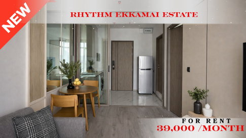 🍀🍀Prime condo location 🚆ให้เช่า📌 ริทึ่ม เอกมัย เอสเตท(Line:@rent2022)BTS เอกมัย ✨พร้อมเข้าอยู่🔖A11086