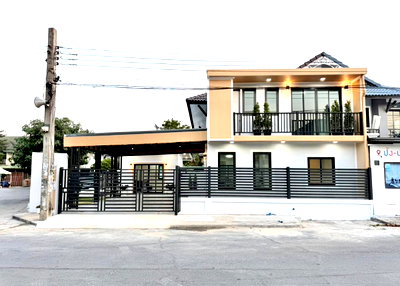 ขายบ้านแฝด : ขายบ้านแฝดพฤกษา 14A หลังมุมติดสวน 53.3 ตร.ว. 5 นอน ครัวกว้าง ฟรีโอน